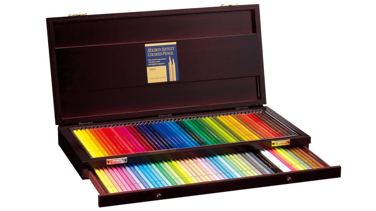 アーチスト色鉛筆 100色セット-木箱入