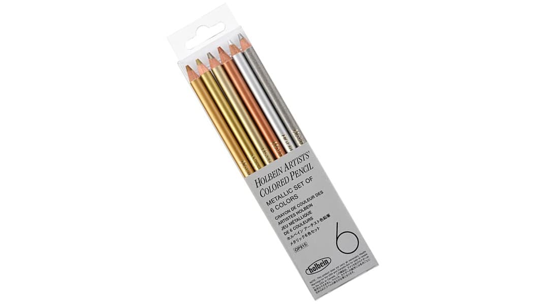 アーチスト色鉛筆 6色セット-メタリック